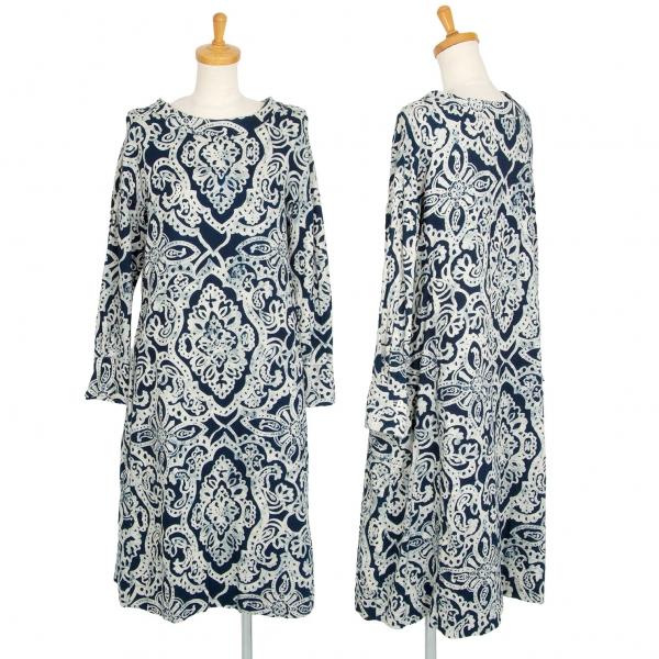 45r 抜染ペイズリープリントインディゴシャツワンピース インディゴオフ3 レディース Bhinternalmedicine Com