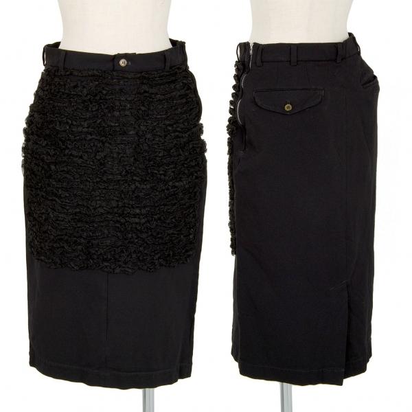 コムデギャルソンCOMME des GARCONS エステル染色フロントフリル装飾  