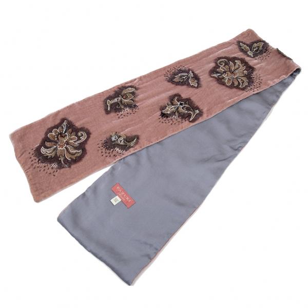 パズキ PAZUKI ストール 刺繍 パッチワーク ピンク 花柄 | www.jarussi