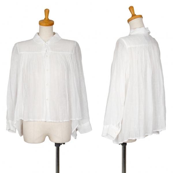 トリコ　コムデギャルソン　リネンブラウス トリココムデギャルソン tricot シャツ ブラウス 変形デザイン 刺繍 M