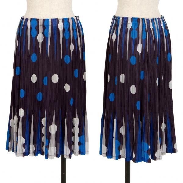 プリーツプリーズPLEATS PLEASE 消しプリーツ切替ドットプリント 