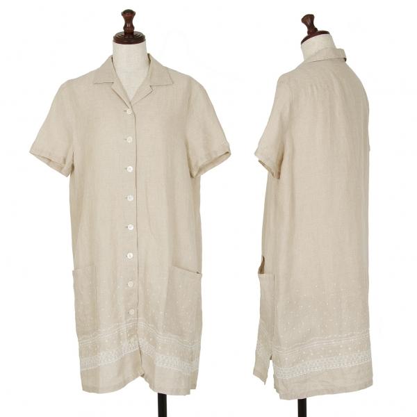 Mademoiselle NON NON リネンシャツワンピース