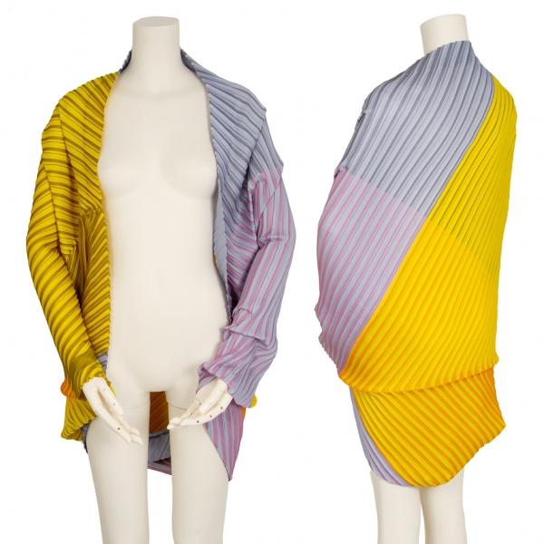 プリーツプリーズPLEATS PLEASE ストライププリントバイカラープリーツ  