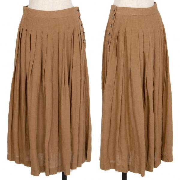 タグ付新品　マドモアゼルノンノン　麻100%　ロングスカート　定価44000円 Mademoiselle NONNON『リネンロングスカート』 ｜ PAPAS COMPANY｜パパス