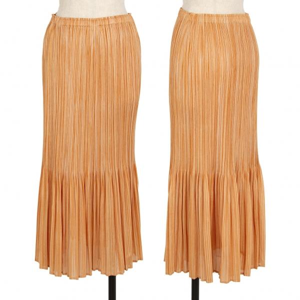 プリーツプリーズPLEATS PLEASE ストライプ消しプリーツスカート 
