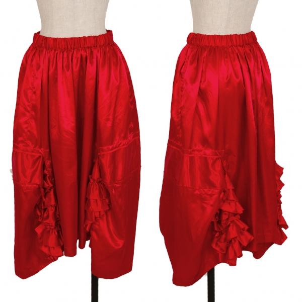 コムコム コムデギャルソンCOMME des GARCONS ポリサテンフリル  