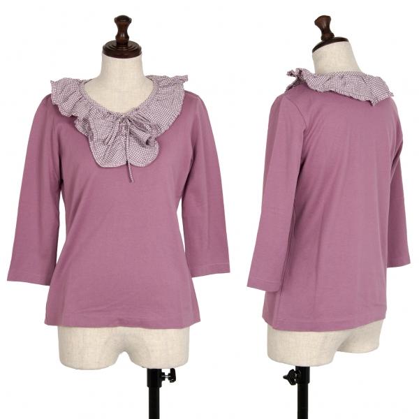 ピンクハウスギンガムチェックフリルブラウス PINK HOUSE（ピンクハウス）の「ギンガムチェックパッチワーク