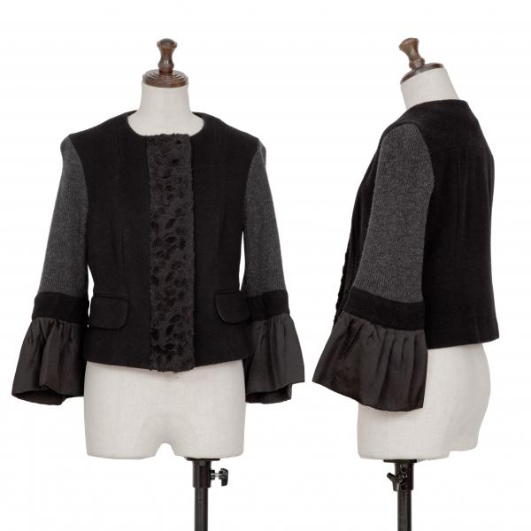 KEITA MARUYAMA（ケイタマルヤマ） 異素材切替ジップブルゾン 黒  