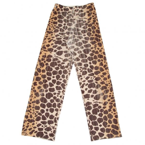 プリーツプリーズ ワイドパンツ サイズ2 ライトベージュ