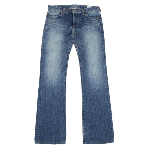 イッセイミヤケISSEY MIYAKE ウォッシュドデニムパンツ 紺1  