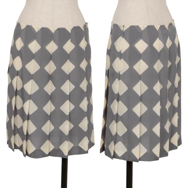 ジュンヤワタナベ コムデギャルソン 幾何学プリントプリーツスカート  