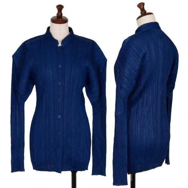 プリーツプリーズpleats pleaseハイネックミスト半袖 デニム転写