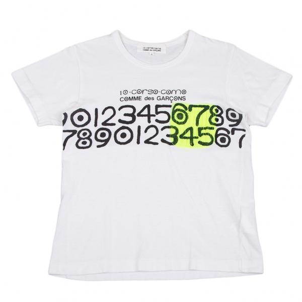 コムデギャルソン×コルソコモ10 ニットポケットロゴプリントTシャツ 白 