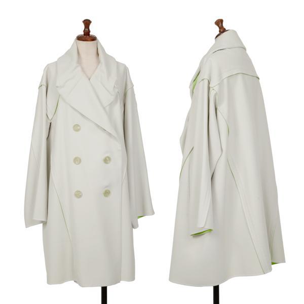 ISSEY MIYAKE ウール オーバーコート ISSEY MIYAKE（イッセイミヤケ） ウールナイロンバイカラーオーバー