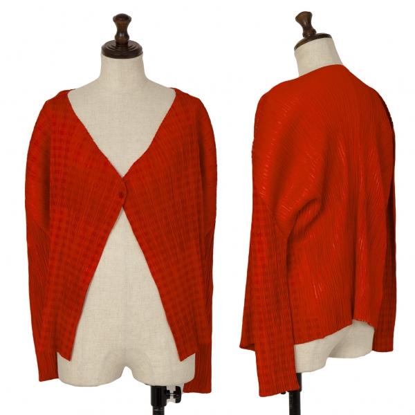 プリーツプリーズPLEATS PLEASE フロントボーダープリントシワプリーツ 