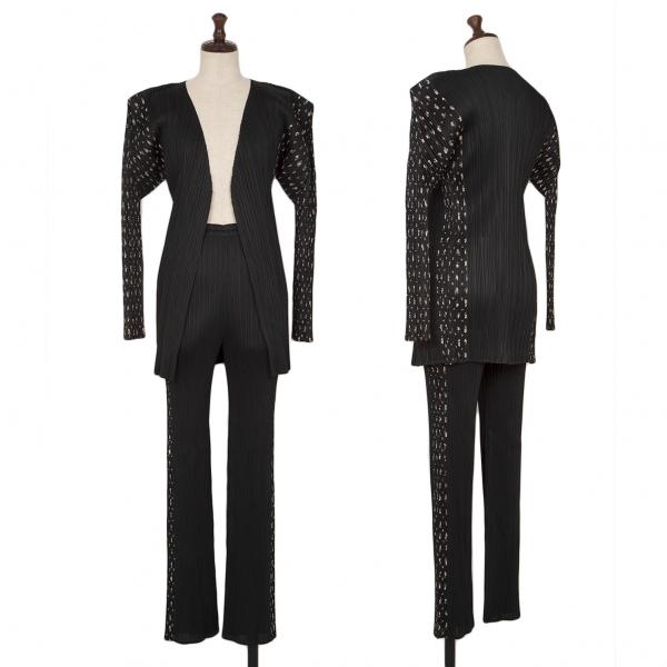 【PLEATS PLEASE】極美品 セットアップ 上下 黒 3 PLEATS PLEASE ISSEY MIYAKE - 極美品 プリーツプリーズ イッセイ