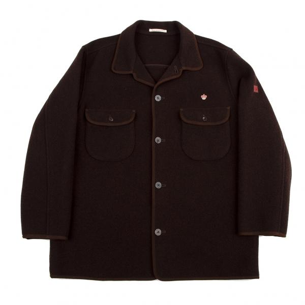 【美品】PAPAS カバーオール型　ジャケット　リネン100% L 日本製 Papas パパス 春夏 背抜き☆ 麻 リネン テーラード ジャケット