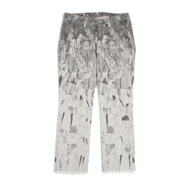 イッセイミヤケISSEY MIYAKE ストレッチジャガードパンツ ライトグレー 