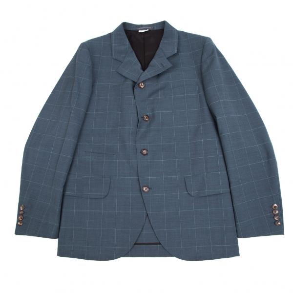 COMME des GARÇONS HOMME ウール チェックジャケット COMME des GARCONS HOMME コムデギャルソン オムドゥ ウインドー