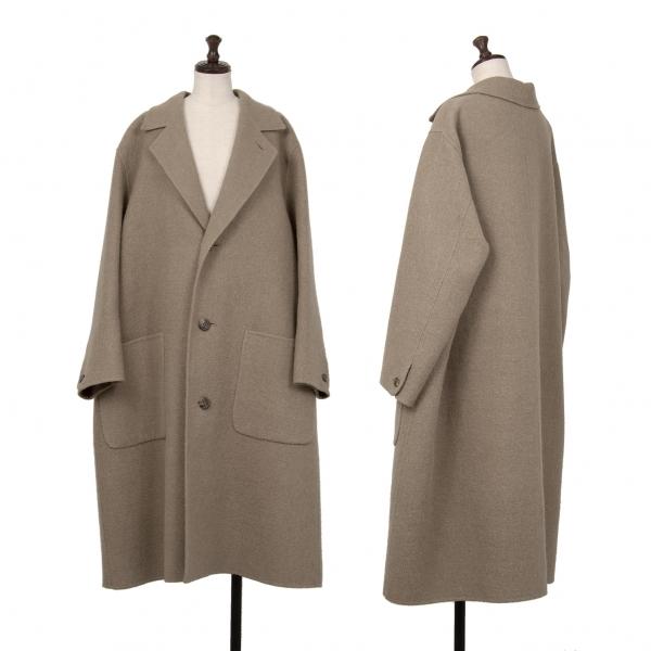 イッセイミヤケISSEY MIYAKE ウールオーバーコート ベージュM 