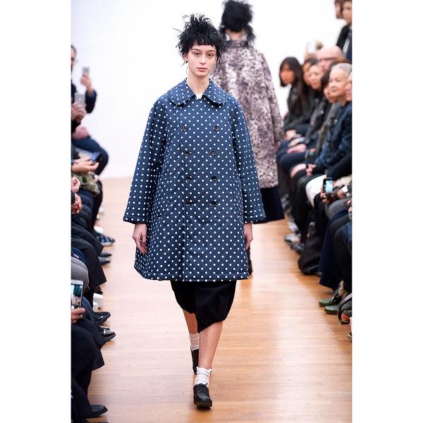 【値下げ】COMME des GARCONS 裏キルティング ドットダブルコート ブラックコムデギャルソンBLACK COMME des GARCONS ツイード裏