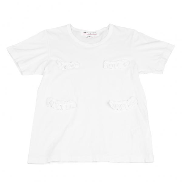 コムデギャルソンガール comme des garçons Tシャツ ホワイト COMME des GARCONS コムデギャルソン ガールCOMME GIRL ギャザー