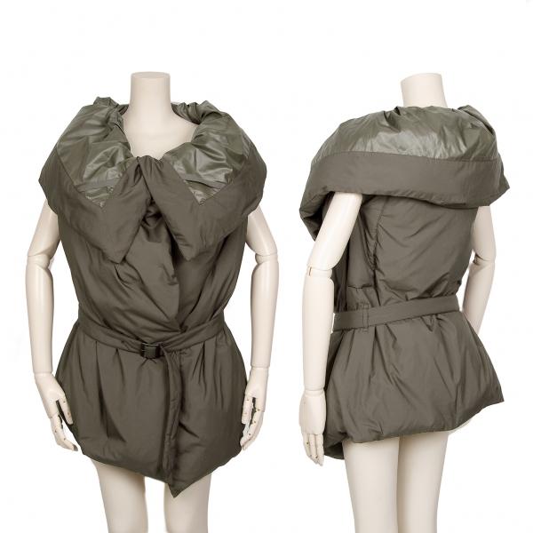 PLEATS PLEASE プリーツプリーズPLEATS 変形ダウンベスト オリーブF 