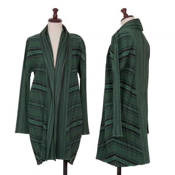 プリーツプリーズPLEATS PLEASE ジャガードボーダーストライププリーツ 