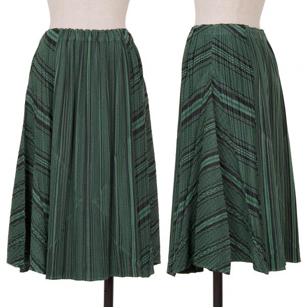 プリーツプリーズPLEATS PLEASE ジャガードボーダーストライププリーツ 