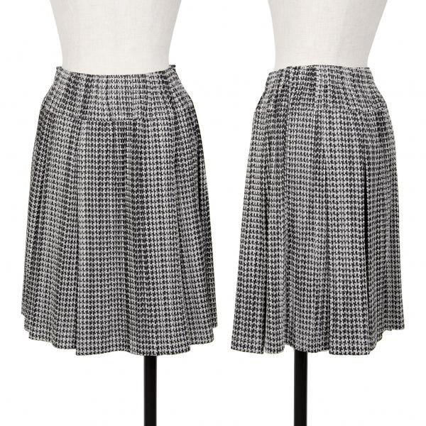 プリーツプリーズPLEATS PLEASE 幾何学柄ウエストゴムプリーツスカート 