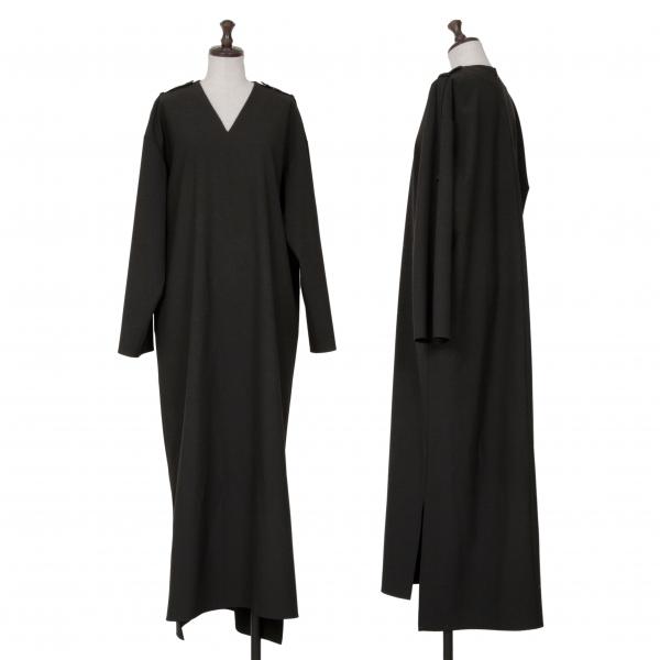 リムアークRIM.ARK ロングショルダーベルトVネックワンピース 黒F  