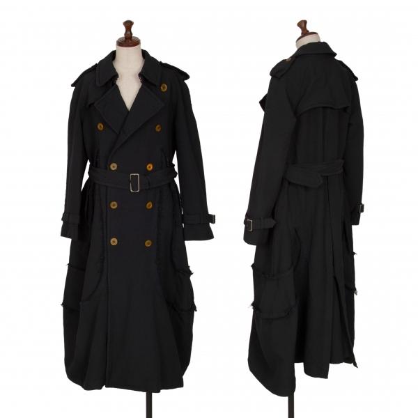 コムデギャルソンCOMME des GARCONS エステルクラッシュロングトレンチ 