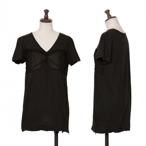 tricot COMME des GARCONS　パッチワークVネックブラウス tricot COMME des GARCONS トリココムデギャルソンtricot Vネック