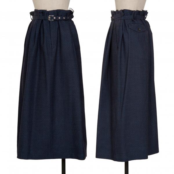 コムデギャルソンCOMME des GARCONS ウールベルテッドタックデザイン 