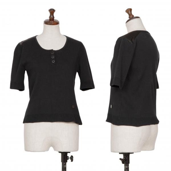 ソニアリキエルSONIA RYKIEL ショルダーパッチヘンリーネック半袖 