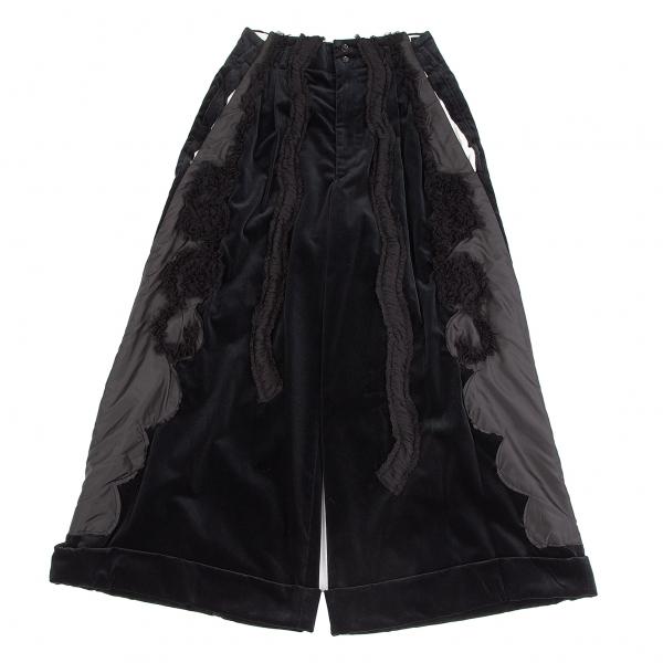 COMME des GARCONS コムデギャルソンCOMME フリル装飾切替ベロア COMME des GARCONS コムデギャルソンCOMME フリル装飾切替ベロア