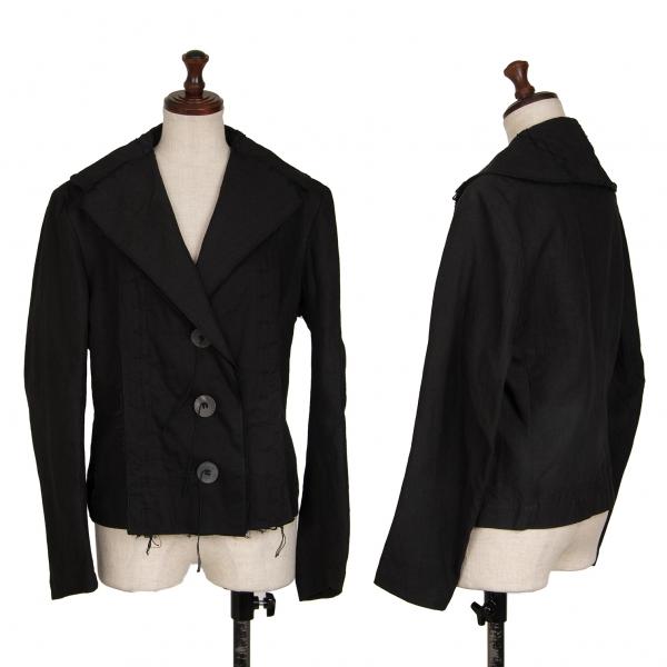 ISSEY MIYAKE イッセイミヤケISSEY フロント異素材切替ショールカラー