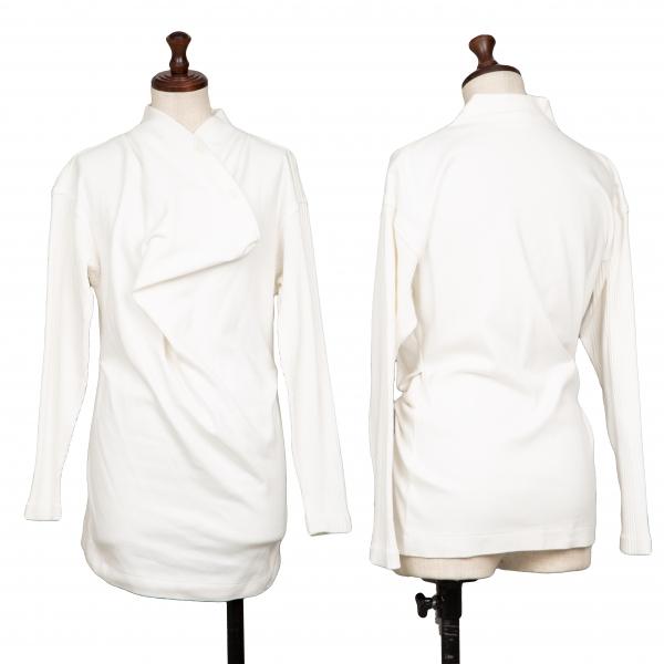 ISSEY MIYAKE イッセイミヤケISSEY ドレープネックリブスリーブ ISSEY MIYAKE イッセイミヤケISSEY ドレープネックリブスリーブ