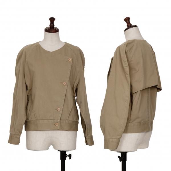 ISSEY MIYAKE イッセイミヤケISSEY コットンツイルノーカラー