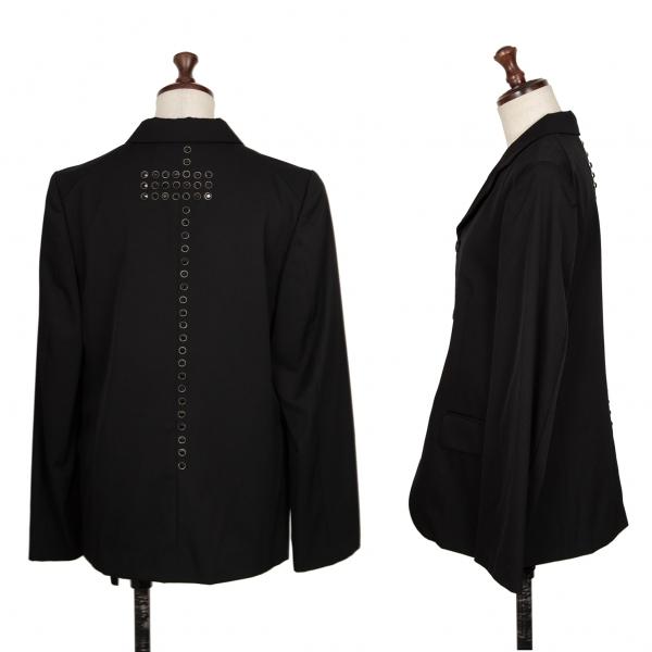 美品　ローブドシャンブル コムデギャルソン　ウールギャバ　ストレッチ　ジャケット robe de chambre COMME des GARCONS ローブドシャンブル