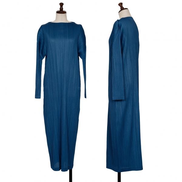 PLEATS PLEASE プリーツプリーズPLEATS プリーツ長袖ワンピース PLEATS PLEASE プリーツプリーズPLEATS プリーツ長袖ワンピース