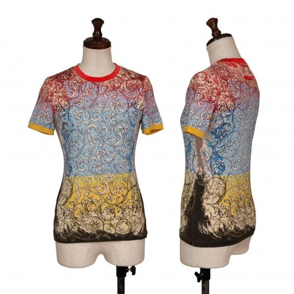 Jean Paul GAULTIER FEMME 花柄　オープンカラーシャツ Jean Paul GAULTIER FEMME 花柄 オープンカラーシャツ