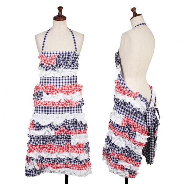 COMME des GARCONS GIRL フリルギンガムチェックエプロンM COMME des GARCONS コムデギャルソンガールCOMME GIRL フリル
