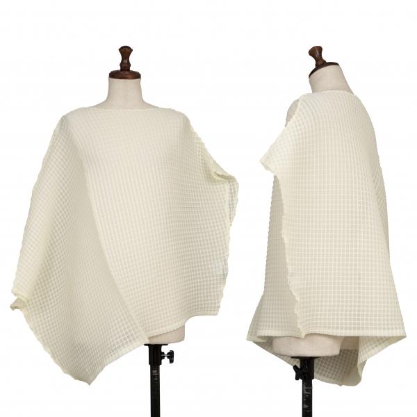 イッセイミヤケISSEY MIYAKE 斜行アシンメトリースクエアプリーツ 