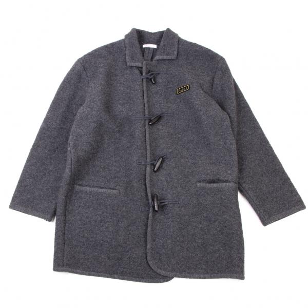 PAPAS（パパス） 圧縮ウールトグルボタンハーフコート グレーL位