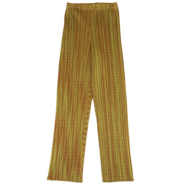 PLEATS PLEASE プリーツプリーズ ギンガムチェック パンツ2 wee9s gingham check pleats pants / セルフカット可能な