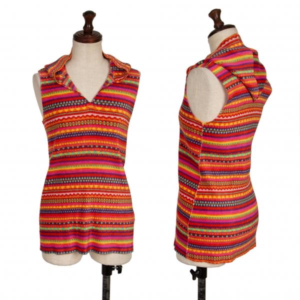 PLEATS PLEASE カラフル タンクトップ カラフル マルチカラー