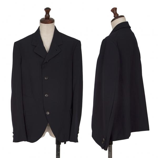 コムデギャルソンローブドシャンブル黒 ウール混合 ダウンジャケット