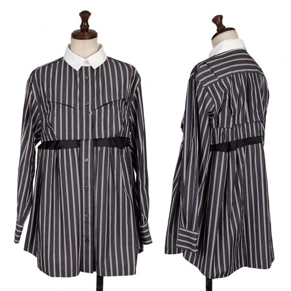 sacai サカイsacai コットンポプリンカッティングストライプ sacai サカイsacai コットンポプリンカッティングストライプ