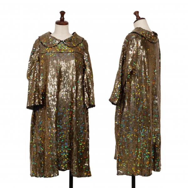 コムデギャルソンCOMME des GARCONS 総スパンコールラウンドカラー 